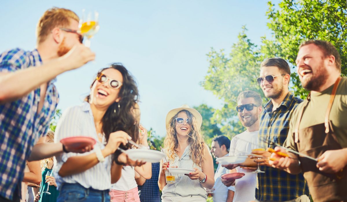 Famous Garden UK friends enjoying photo for Kamado Grill