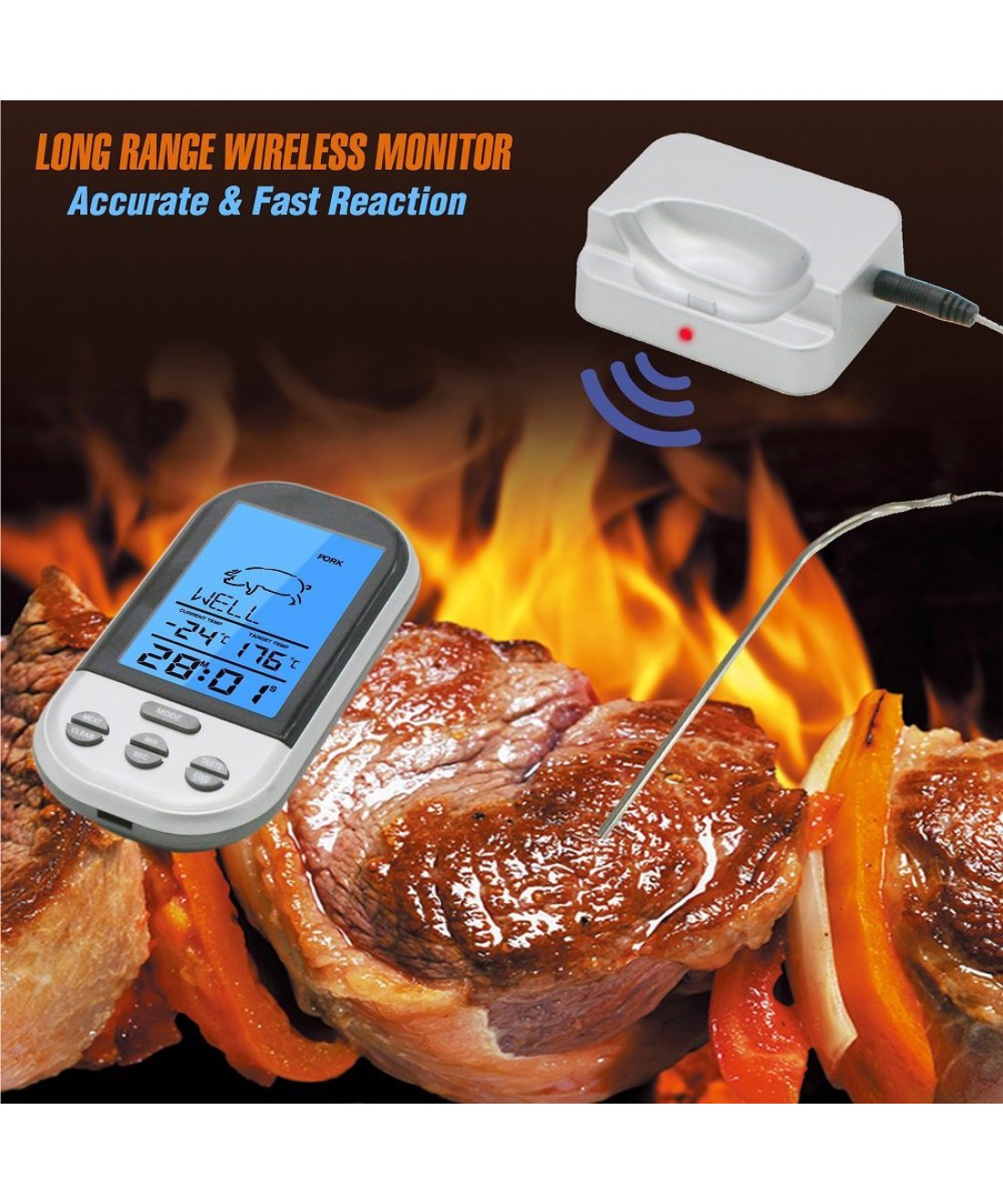 Famous Garden uk wireless digital meat thermometer