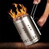 Famous Garden uk Charcoal Chimney Starter Kamado Grill Accessory lit