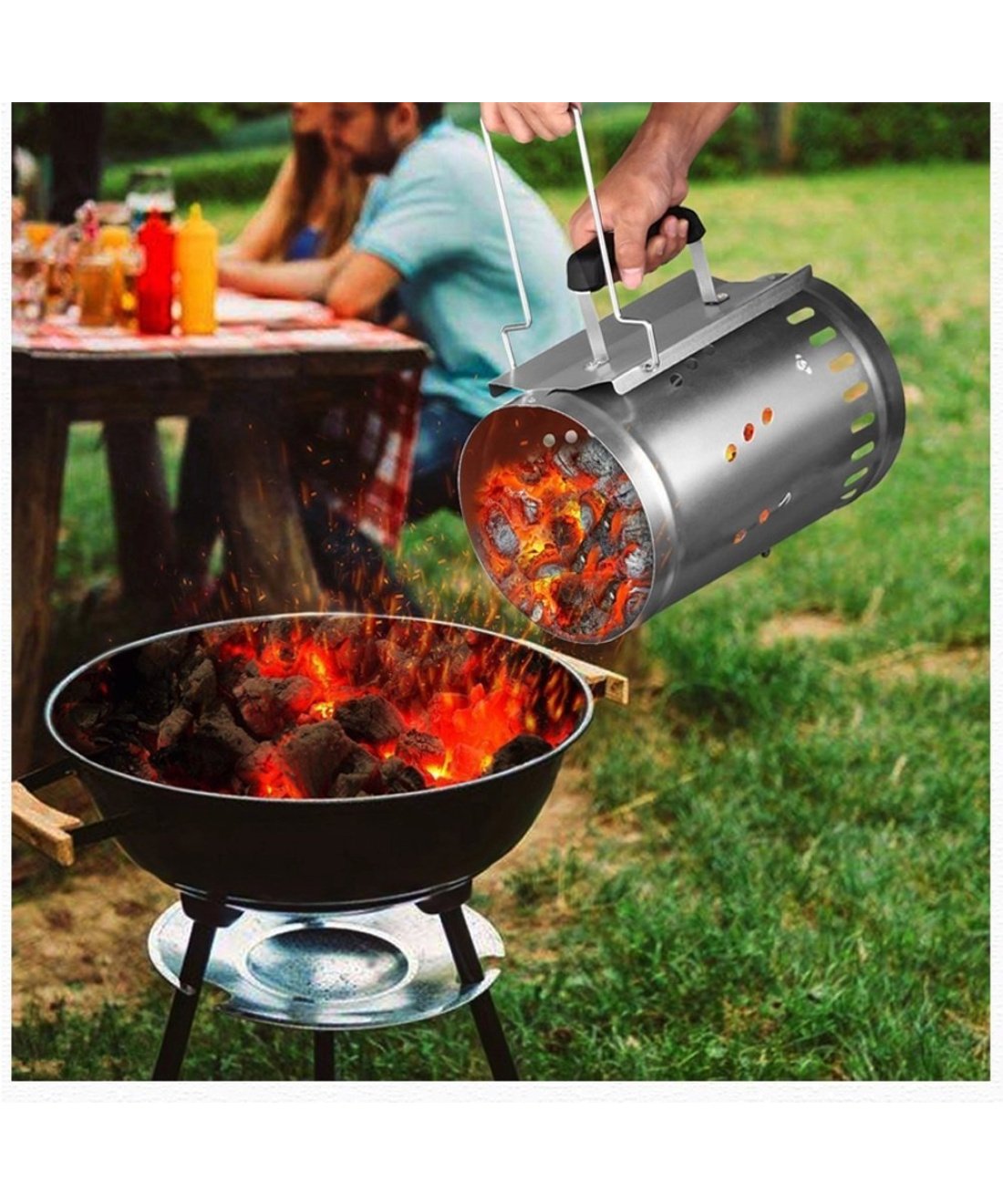 Famous Garden uk Charcoal Chimney Starter Kamado Grill Accessory