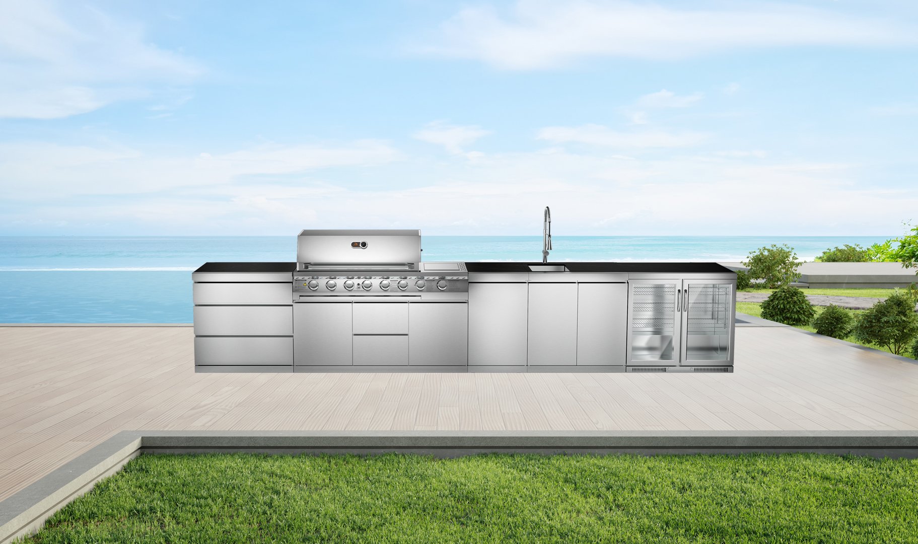 Whistler Grills Cirencester 4 pre built kitchen lifestyle photo