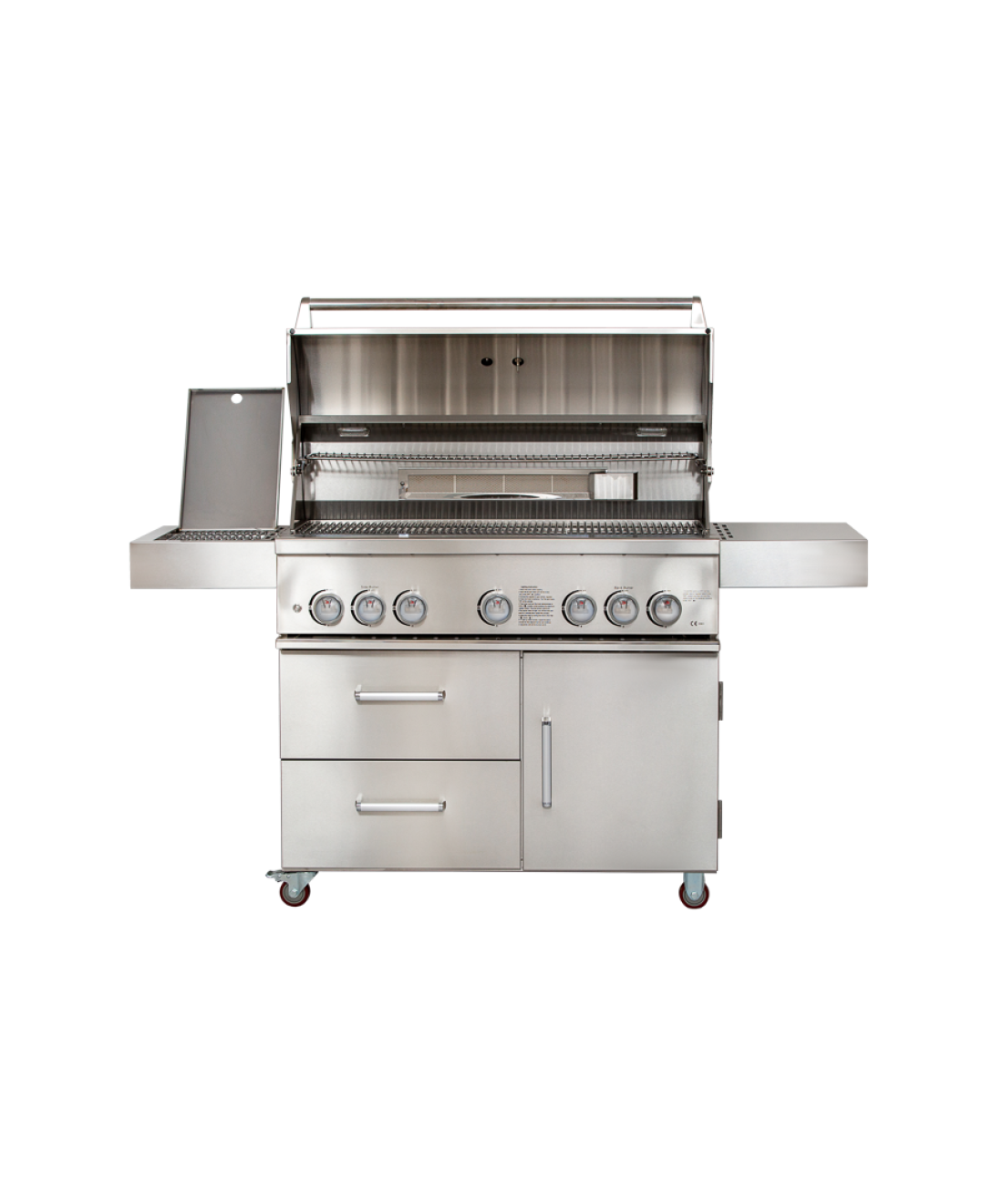 Famous Garden UK Bilbury 5 Freestanding BBQ Whistler Grills front open no background