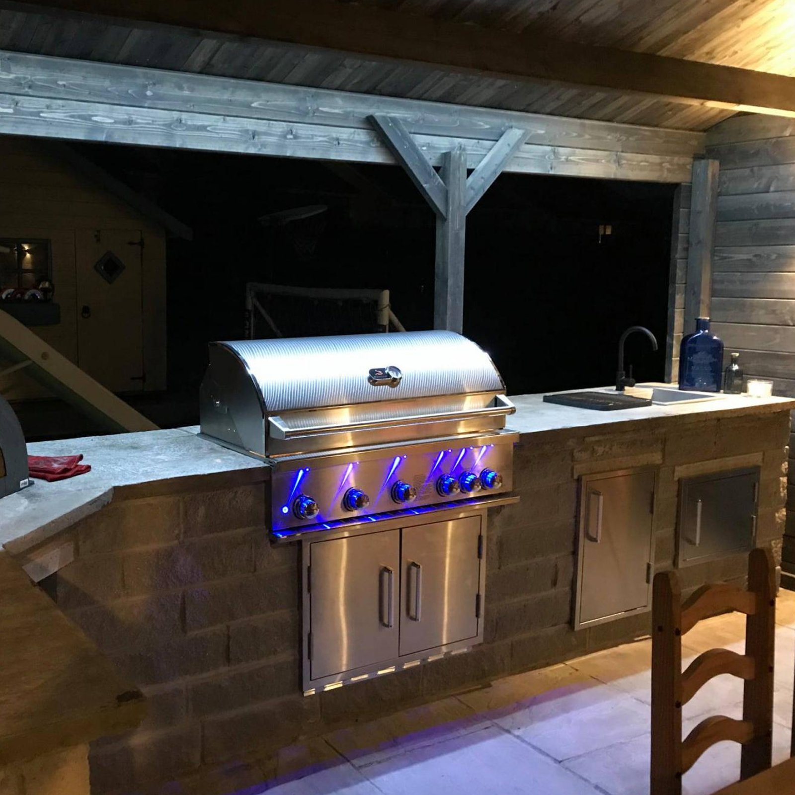 whistler grills burford 5 built in range from famous garden uk outside lit up