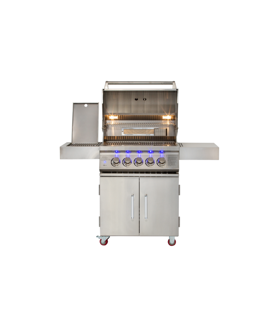 Famous Garden UK Bilbury 3 Freestanding BBQ Whistler Grills front lights