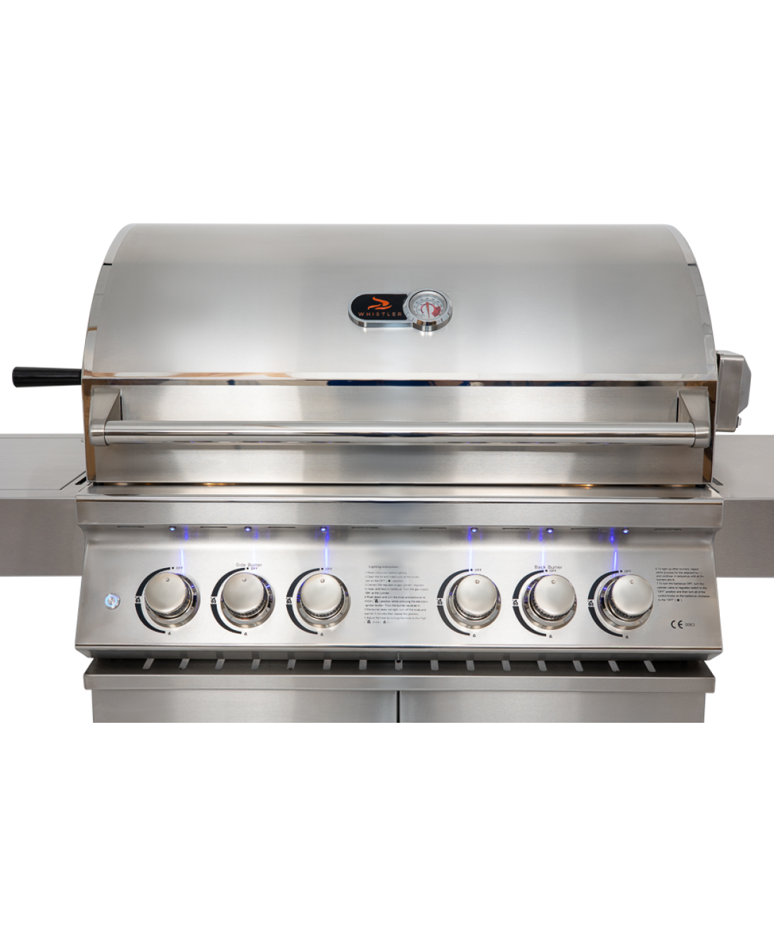 Famous Garden UK Bilbury 4 Freestanding BBQ Whistler Grills closed head no background