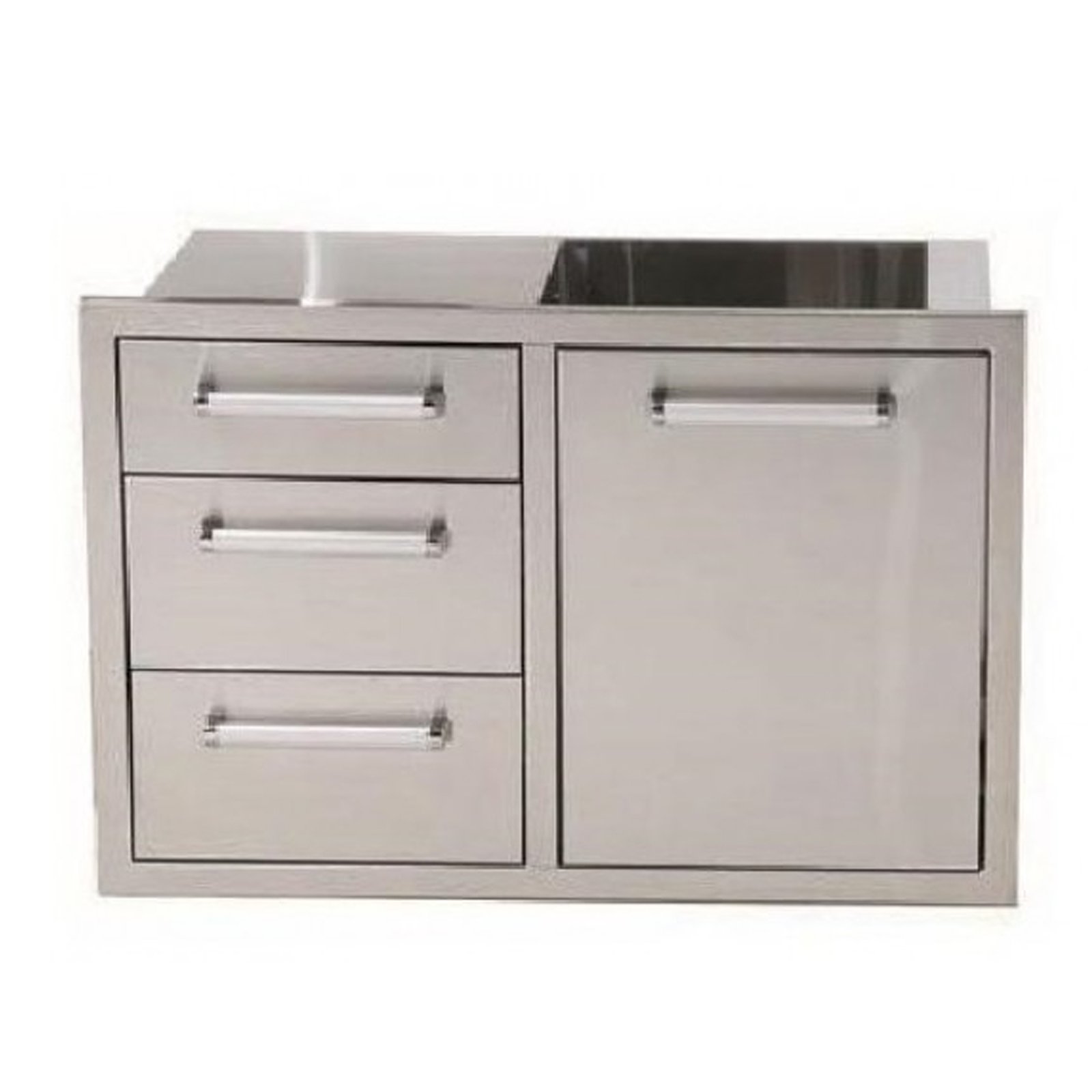 triple door and bin liner whistler grills built in range