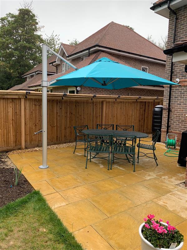 famous garden blue parasol from intashade