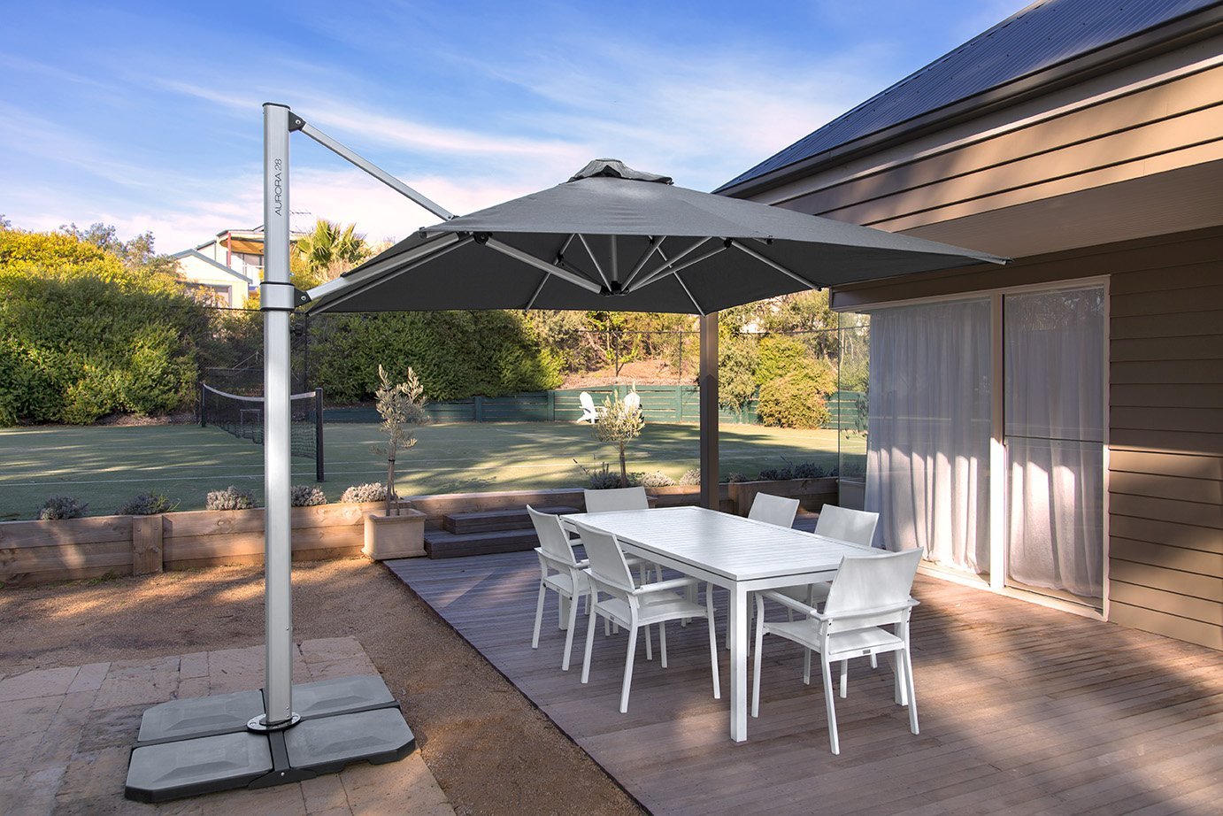 parasol Aurora by intashade 3 metre famous garden uk